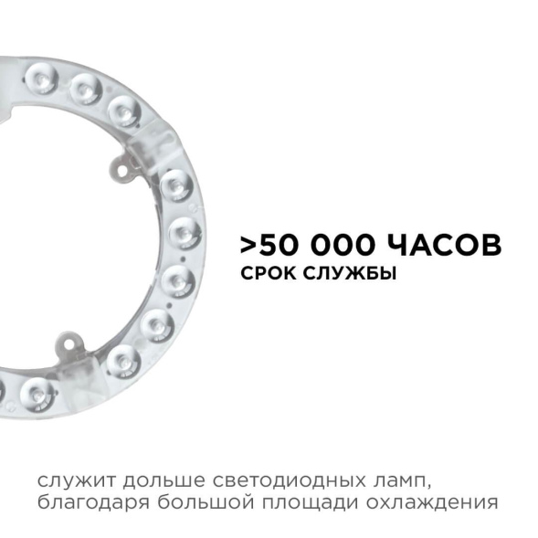 Светодиодный модуль со встроенным драйвером Apeyron 230В 2835 15Вт 1350 лм 6500К 02-57