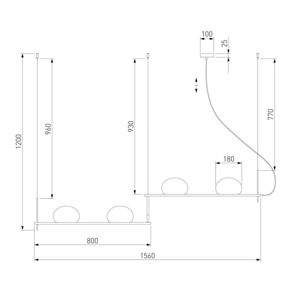 Подвесной светильник Eurosvet Stair 70145/4 латунь a061376