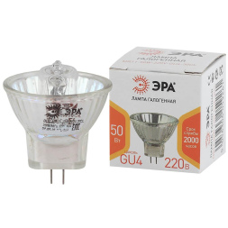 Лампа галогенная Эра GU4 50W 3000K GU4-MR11-50W-220V-30CL Б0044095