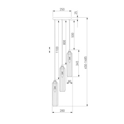 Подвесной светильник Eurosvet Siesta 50252/3 хром Smart a063660