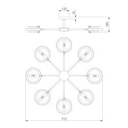 Потолочный светильник Eurosvet Gallo 70121/8 белый Smart a052339