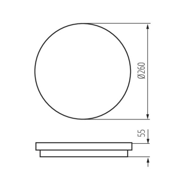 Накладной светильник Kanlux Beno 24W NW-O-GR 33341