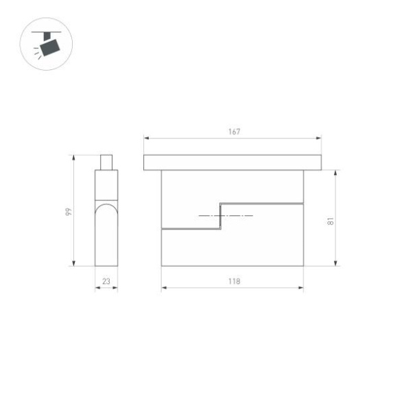 Трековый светильник Arlight Mag-Orient-Flat-Fold-S195-6W Day4000 034657(1)