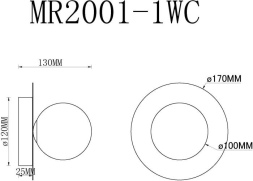 Настенный светильник MyFar July MR2001-1WC