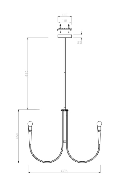 Люстра на штанге Freya Branches FR5253PL-06BS