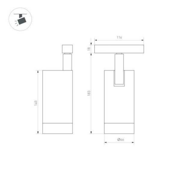 Трековый светильник Arlight Mag-Orient-Spot-R65-20W Warm3000 033627