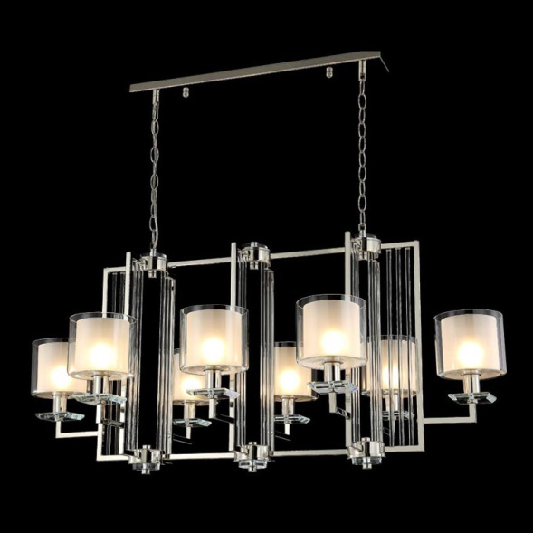 Подвесная люстра Crystal Lux Nicolas NICOLAS SP8 L1000 GOLD/WHITE