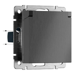Розетка с защитной крышкой и шторками Werkel W1171204 4690389213076 a069599