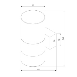 Настенный светильник Eurosvet Watford 40021/1 LED чёрный/прозрачный a062086