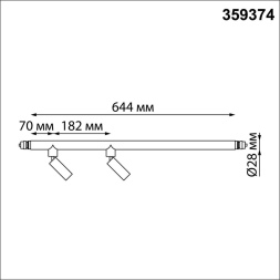 Модульный светодиодный светильник Novotech Konst Glat 359374