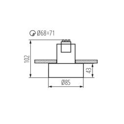 Встраиваемый светильник Kanlux Mini Riti GU10 B/B 27578