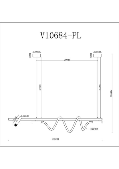 Подвесной светильник Moderli True V10684-PL