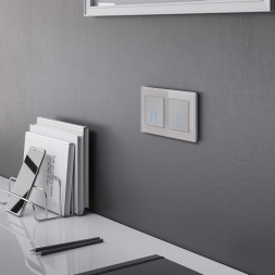 Сенсорный выключатель одноклавишный с функцией Wi-Fi Werkel (Умный дом) серебряный W4510606 4690389149825