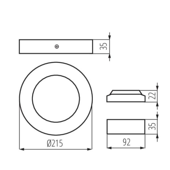 Накладной светильник Kanlux Carsa V2LED 18W-NW-B 33536