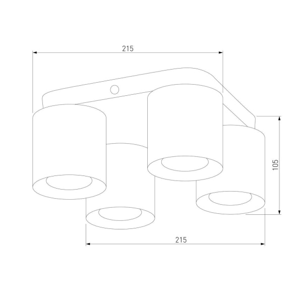 Потолочная люстра TK Lighting 3412 Vico Black