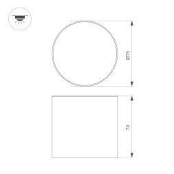 Накладной светильник Arlight SP-CYLINDO-R75-7W Day4000 (WH, 110 deg, 230V) 041246