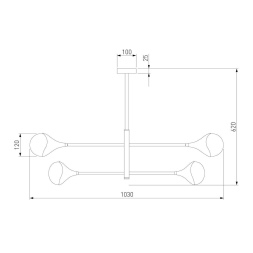 Люстра на штанге Eurosvet 60168/8 латунь Smart a068273