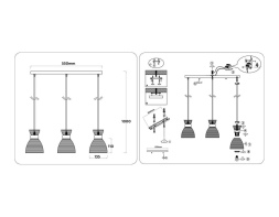 Подвесной светильник Ambrella Light Loft Traditional TR3407