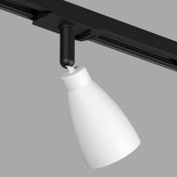 Трековый однофазный светильник Denkirs Bell DK6050-BW+BK