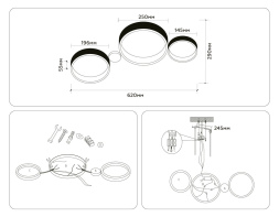 Потолочная люстра Ambrella Light Comfort LineTech FL4812