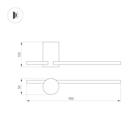 Светильник Arlight SP-VINCI-S900x55-10W Warm3000 034169