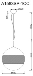 Подвесной светильник ARTE Lamp A1583SP-1CC