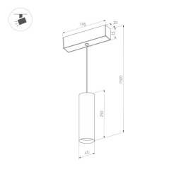 Трековый светильник Arlight Mag-Orient-Spot-Hang-R45-12W Day4000 035711