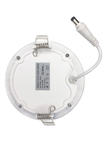 Встраиваемый светильник Elvan VLS-102R-6W-WH-Wh