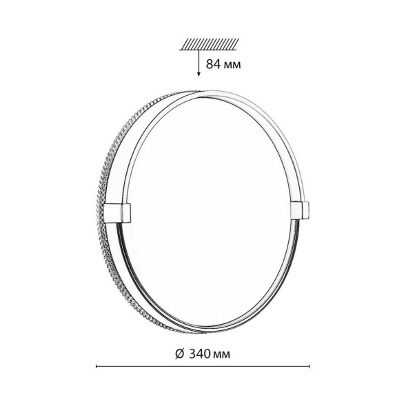 Настенно-потолочный светильник Sonex Olidi black 7647/CL