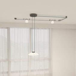 Трековый однофазный светильник Denkirs Belty flow DK5564-WH+BK