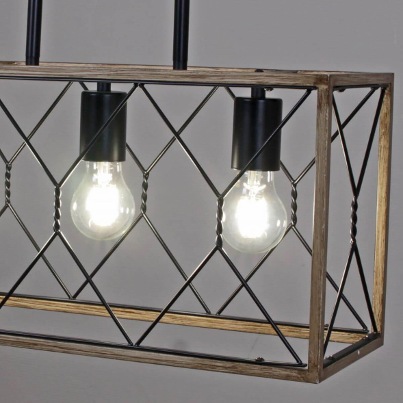 Подвесная люстра Illumico IL1008-3LL-05 BK WOOD