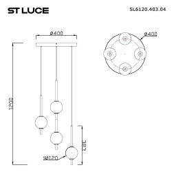 Подвесная люстра ST Luce Peek SL6120.403.04