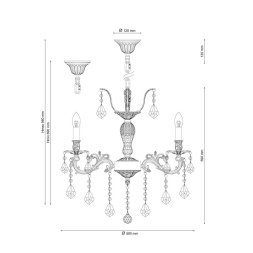 Подвесная люстра Lucia Tucci Barletta 122.6 Antique