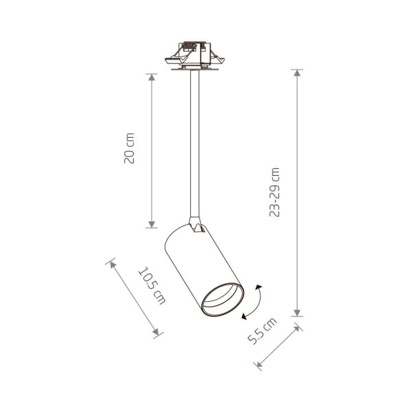 Спот Nowodvorski Mono Surface Long S 7737