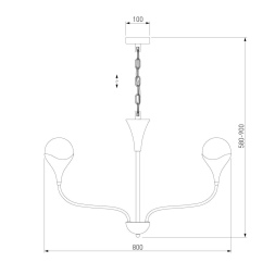 Подвесная люстра Eurosvet 60169/6 никель Smart a068276