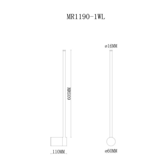 Настенный светильник MyFar Sunn MR1190-1WL