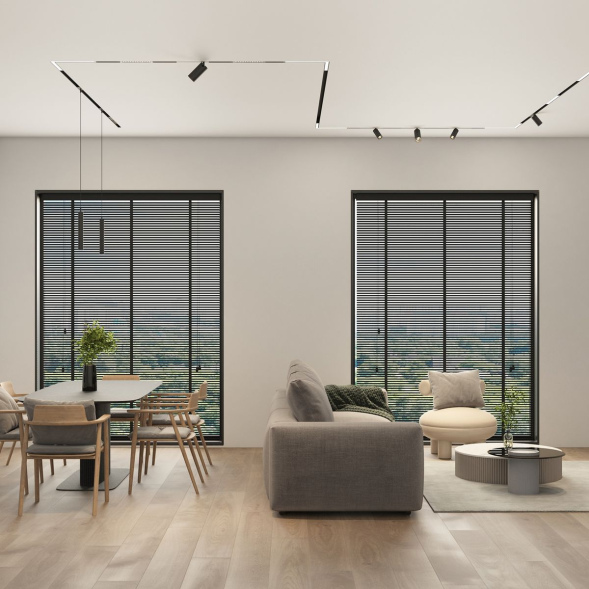 Трековый однофазный светильник Denkirs Simple Linear DK8214-BK