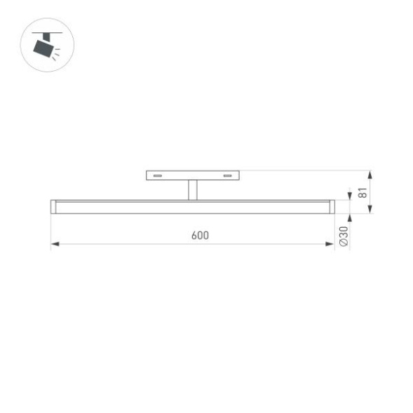 Трековый светильник Arlight Mag-Orient-Tube-Turn-L600-20W Day4000 036474