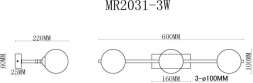 Настенный светильник MyFar Valency MR2031-3W
