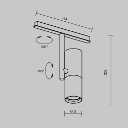 Трековый магнитный светильник Maytoni Elti TR005-2-12W3K-BW