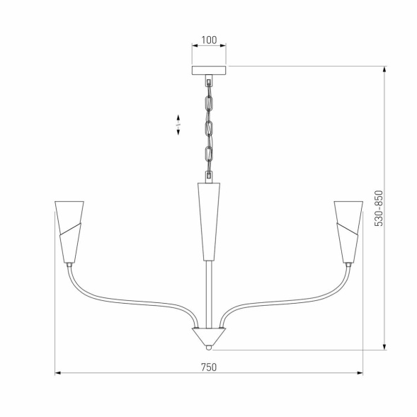 Подвесная люстра Eurosvet 60167/6 никель Smart a068284