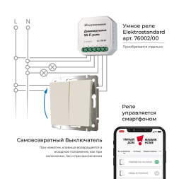Выключатель двухклавишный с самовозвратом Werkel 4690389192326 W1122403 a062573