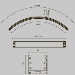 Радиусный профиль Maytoni Led strip ALM-3535R-B-EX-90°-1.5M