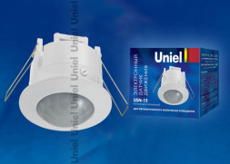 Датчик движения (06567) Uniel USN-15-360R-1200W-3LUX-6M-0,6-1,5m/s-WH