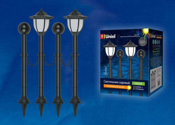 Светильник на солнечных батареях (UL-00003132) Uniel Фонари USL-S-181/PT720 Lantern Set02