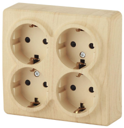 Розетка 2P+E Schuko со шторками Эра 11-2211-11 Б0020711